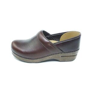 Dansko Professional Clogs Slip On Comfort Work Brown Leather Shoes EU 39 US 8.5